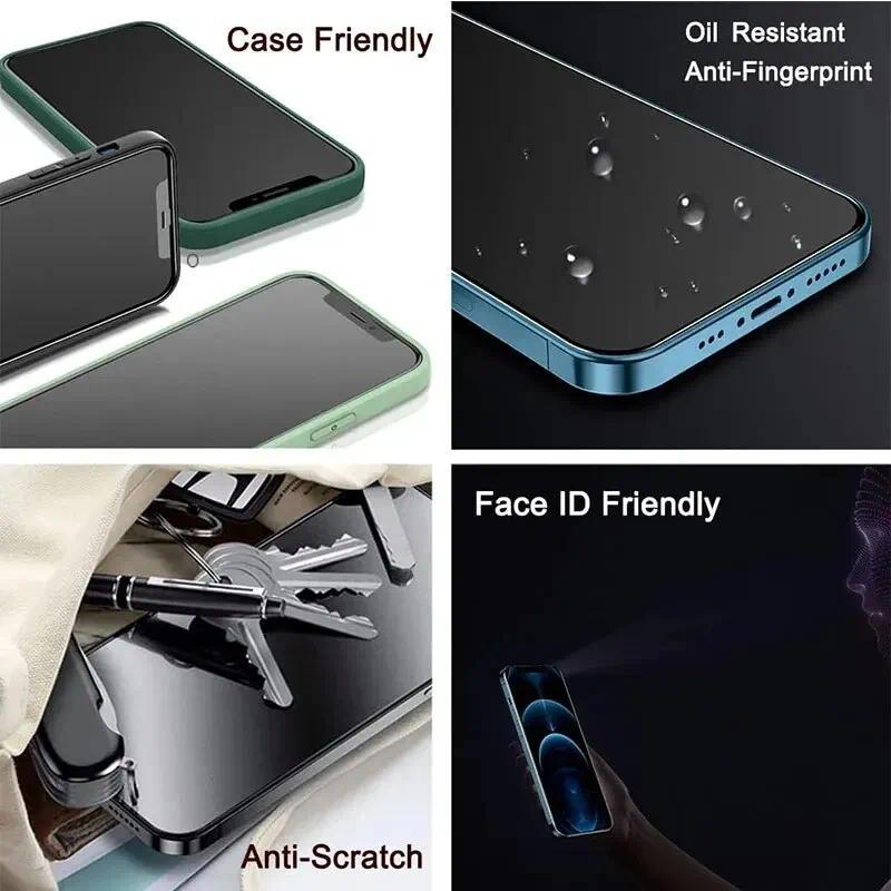 Bảo Vệ Màn Hình Riêng Tư, Kính Chống Gián Điệp, Dành Cho iPhone 14, 13, 12, 11, 15 Pro Max, Mini, 7, 8 Plus, IPhone 15 PRO, X, XR, XS MAX, SE, Có Sẵn Trong 1-5 Chiếc Phụ Kiện   13 3