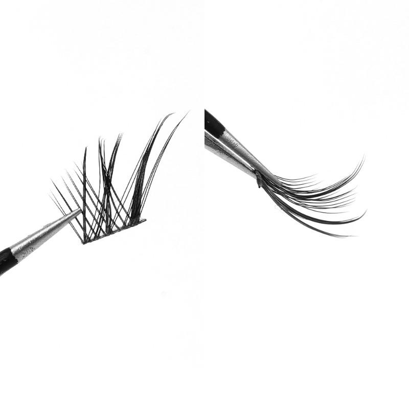 Product Introduction of 10Rows/Box Fox False Eyelashes Single Cluster Eyelash Extension Segmented Lashes Fox Eye Effect Lashes Individual False Eyelashes 28
