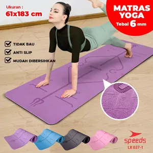 SPEEDS Matras Yoga TPE 6mm Alas Yoga Mat Alas Olahraga Karpet Spons Gym 027-1