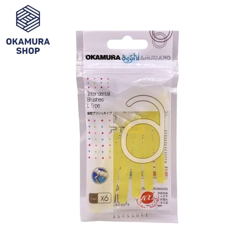 Bàn chải kẽ răng Okamura Asahi dạng L (gói 6c, đủ size) 2