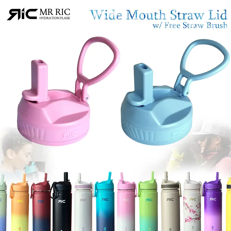 Mr Ric Hydration Vacuum Flask Spout Lid Wide Mouth Leak Proo - TikTok ...