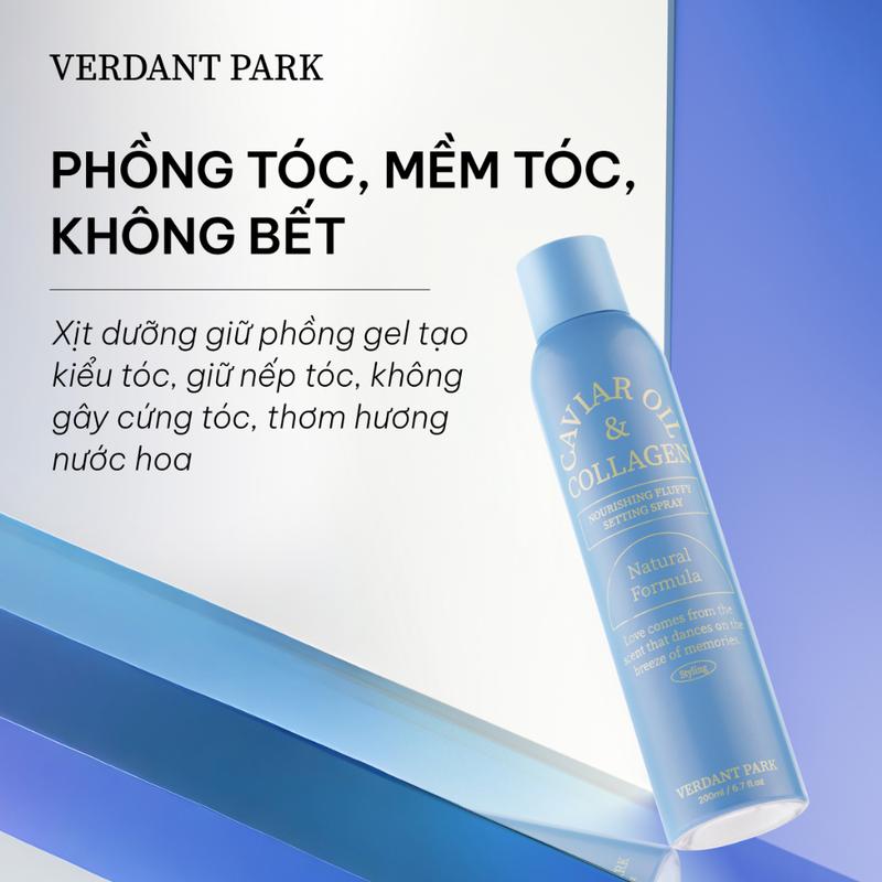 Xịt giữ nếp tóc Xịt phồng tóc VERDANT PARK 200ml tạo kiểu lâu bết giữ nếp luôn mềm mại, dưỡng tóc và ngừa hư tổn