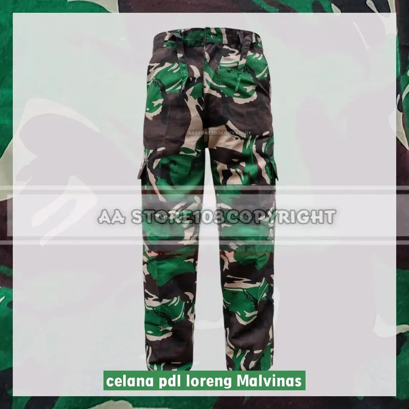Satu Set Setelan Kaos Loreng Lengan Panjang ( kaos + celana + Topi & buff ) 3