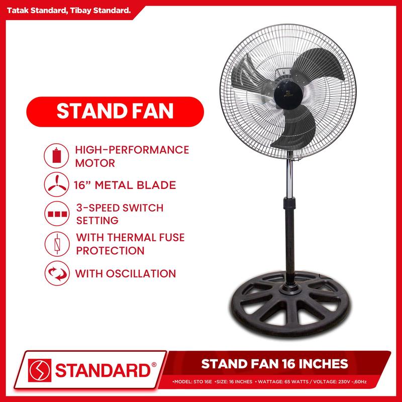 Standard Stand Fan 16" (Metal Blade) STO-16E 0