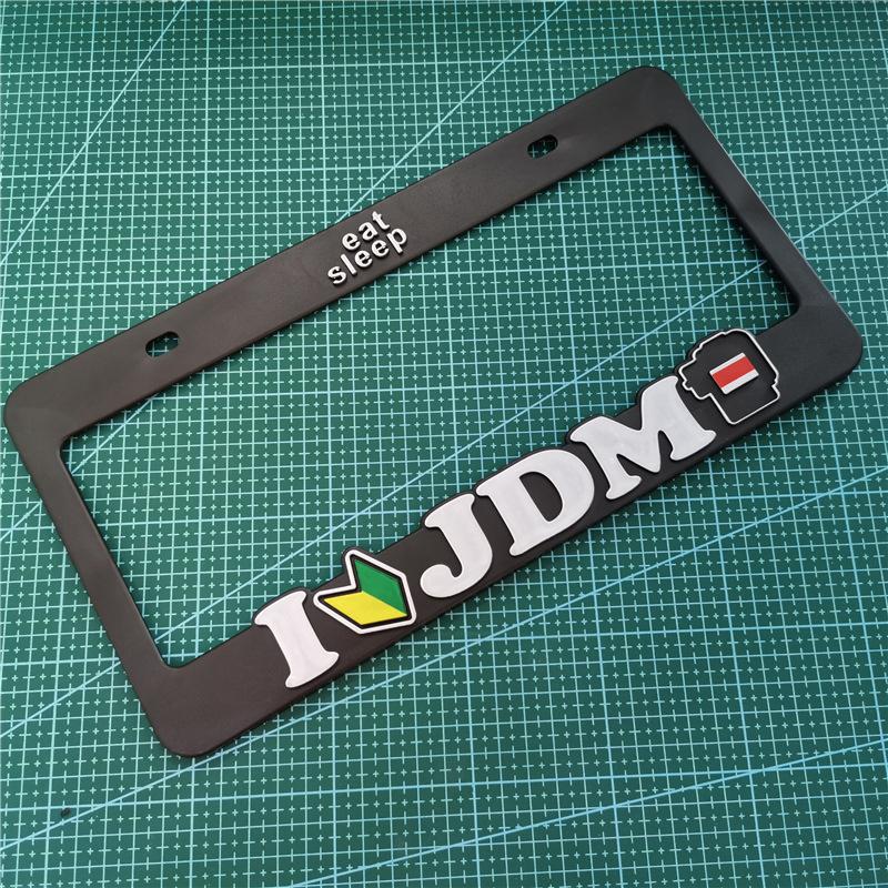 Spot Goods COD  Universal 1PCS ABS US Car License Plate Frame Cover JDM Nightkids Speedhunter Number Plate Holder 4