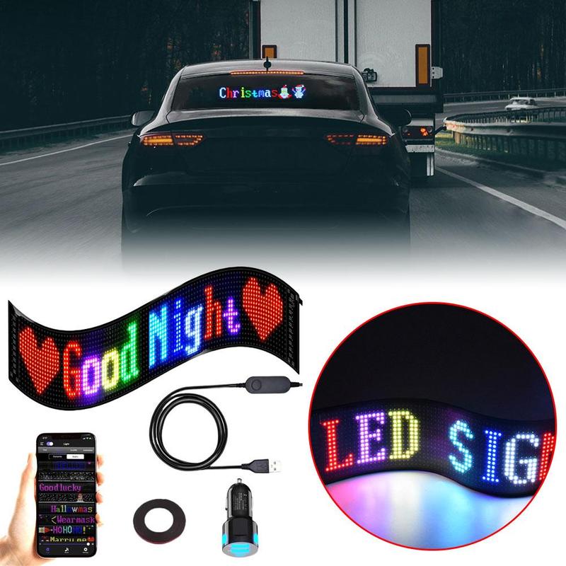 Product Introduction of Car LED Sign Bluetooth APP Control LED Message Scrolling Display Board F 10