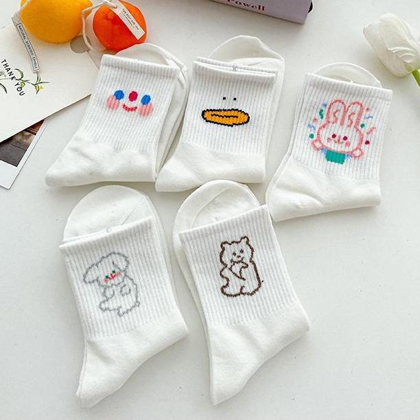 Set 5 tất cao cổ hình cute dễ thương, vớ chất đẹp Krystore ST02