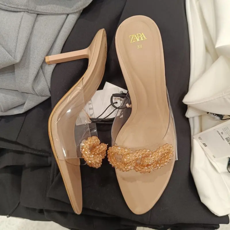 Shoes Sandal Heels Vinyl ZARA Woman Jastip (jasa titip)