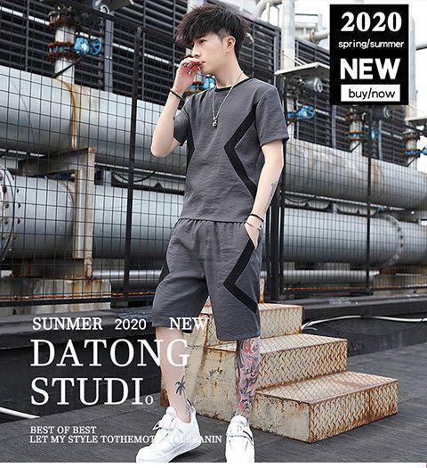 Product Introduction of Bộ Đồ Thể Thao Nam, ngắn Tay, Thường Ngày, Hàng Mới Về Mùa Hè, Quần Đùi Thời Trang Dáng Rộng Trẻ Trung, Bộ Hai Mảnh, Hợp Xu hướng, Có Sẵn Độc Lập Hoặc Bộ 2
