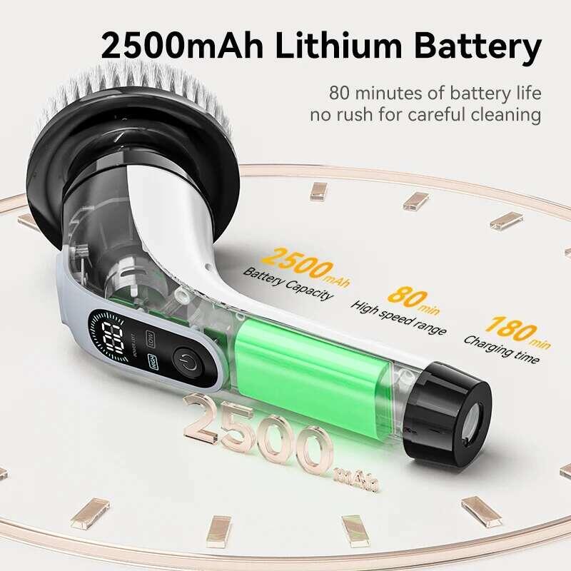 Cordless Cleaning Brush 7-in-1 Bathroom Window Electric Spin Cleaner Kitchen Toilet Automotive Household Rotate Clean 2