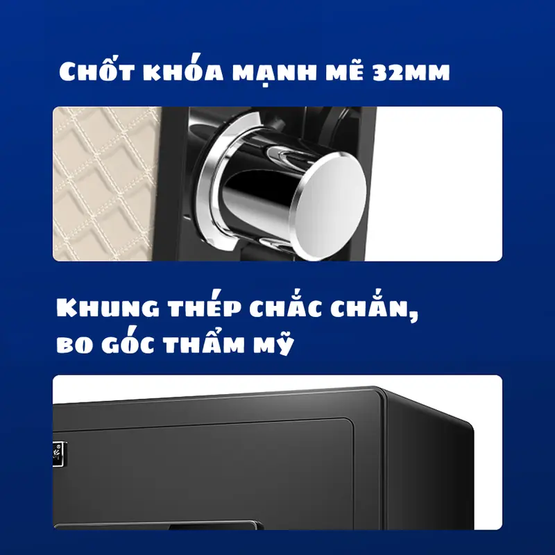[MẪU 2024] Két sắt mini khóa vân tay khóa số cao cấp,Két sắt chống cháy cho gia đình nhà hàng khách sạn gắn tủ 7