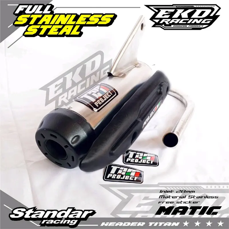 KNALPOT STANDAR RACING TZM PROJECT SS UNTUK MOTOR BEAT SCOOPY NMAX PCX DAN SEMUA JENIS MOTOR MATIC Motorcycle 4