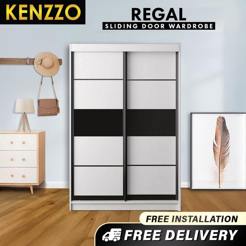 Free Delivery & Installation !! KENZZO 180*120*55 CM 2 doors sliding wardrobe/large wardrobe/cabinet/sliding wardrobe 4