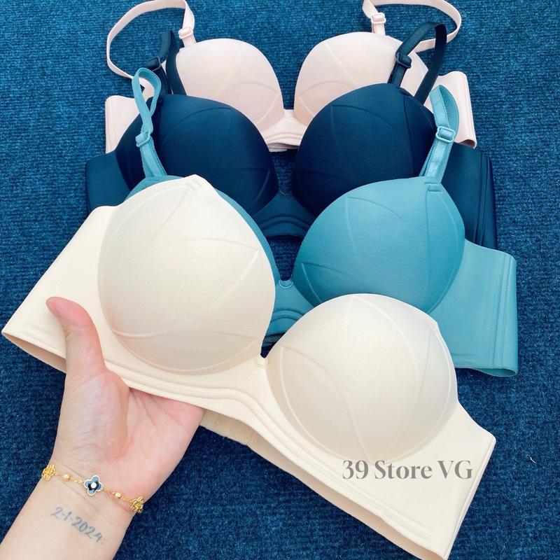 Combo 3 Áo Lót Nữ Vân Cánh Sen Đẹp Mắt Áo Ngực Su Không Gọng Đệm Bàn Tay 3cm Chất Su Mềm Mại Êm Ái