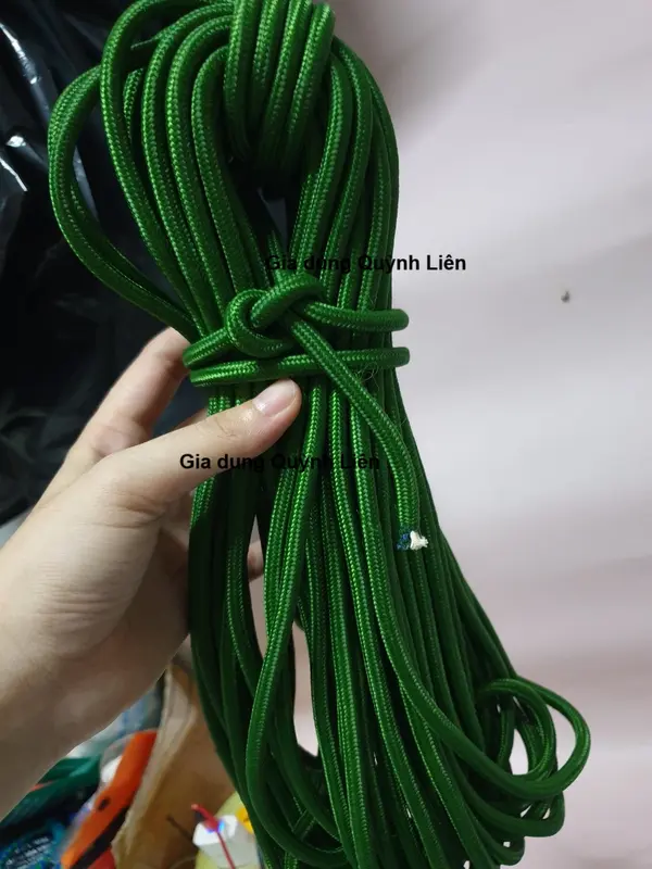 Dây dù xanh bó 20 mét đường kính 7mm chắc bền. 2