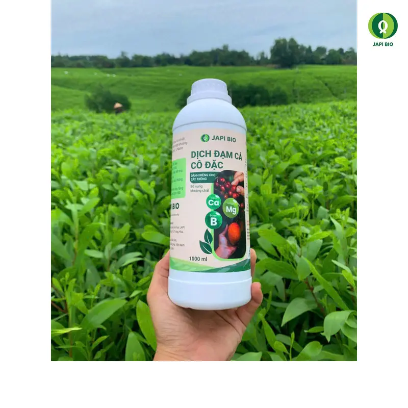 Phân bón hữu cơ Japi Bio (chai 1L) - Dịch đạm cá Amino, giúp cây xanh lá, bén rễ, đất tơi xốp 6