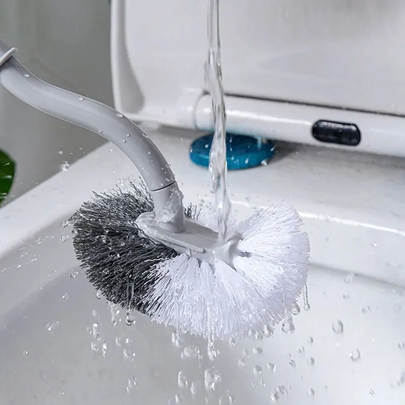 Bàn Chải Nhà Vệ Sinh, Hình Chữ S, Treo Tường, Bàn Chải Làm Sạch, Cán Dài, Lông Mềm, Thích Hợp Để Làm Sạch Nhà Vệ Sinh, Dụng Cụ Phòng Tắm 4