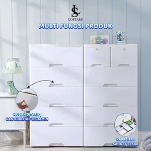 Lostars Lemari Pakaian / Lemari Baju Babi / Lemari plastik / Laci Plastik / Kabinet Drawer Storage Cabinet Ukuran Jumbo 5 Tingkat Termurah /T1A-T1B Roda Lostars Lemari Pakaian / Lemari Baju Babi / Lemari plastik / Laci Plastik / Kabinet Drawer Storage Cabinet Ukuran Jumbo 5 Tingkat Termurah /T1A-T1B Roda