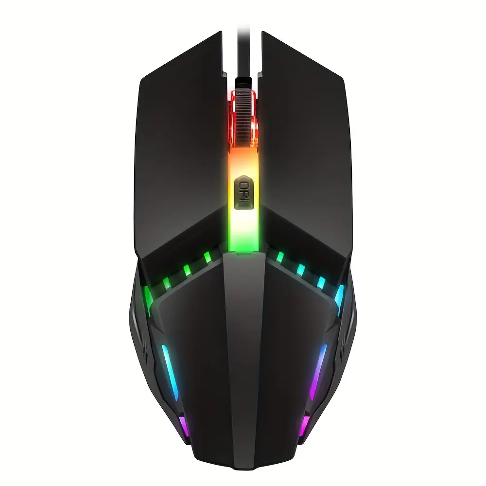 Chuột chơi game có dây, đèn nền LED RGB, kết nối USB, công thái học, thích hợp cho trò chơi trên máy tính để bàn và máy tính xách tay, chuột phát sáng, cho trò chơi Esports
