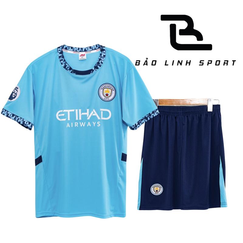 Quần Áo Bóng Đá Đồ Đá Banh Man City Xanh Biển Mới Nhất 2024 2025 Nam Nữ Thun Lạnh Cao Cấp Không Nhăn Không Xù Lông Thoáng Khí Bảo Linh Sport