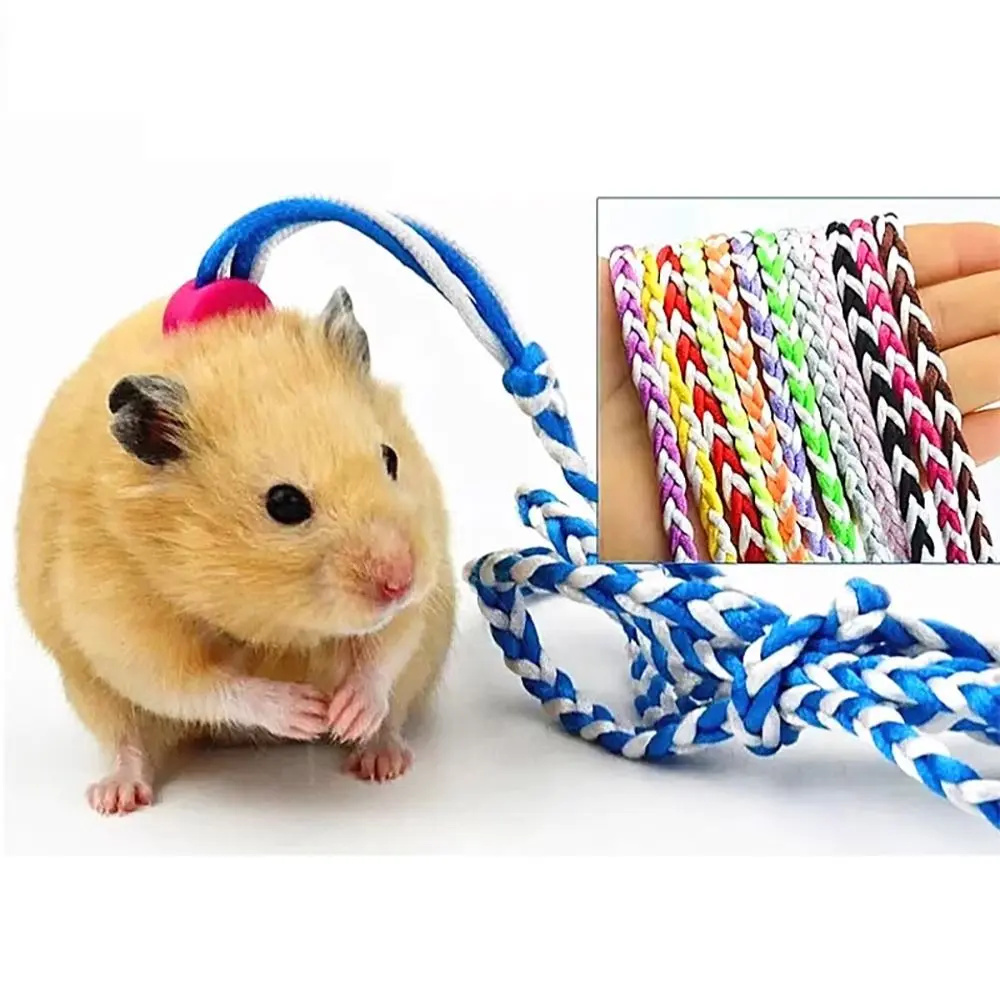 New Adjustable Pet Hamster Leash Nylon 1.4m Pet Cage Leash Rabbit Collar Leash Rat Mouse Hamster