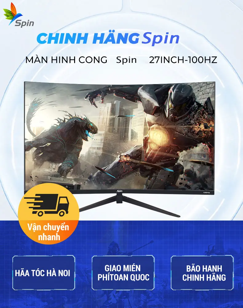 Màn hình cong LCD 24&27 inch Full HD cho máy tính chơi game 100hz 2ms