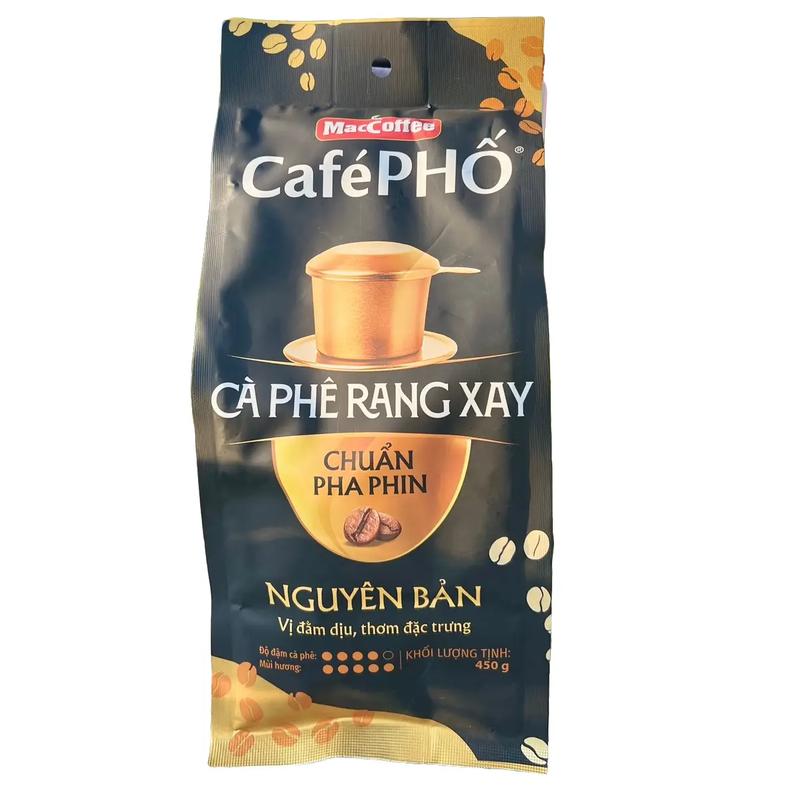 CÀ PHÊ RANG XAY CHUẨN PHA PHIN - MacCoffee Café PHỐ Gói 450G Cafe