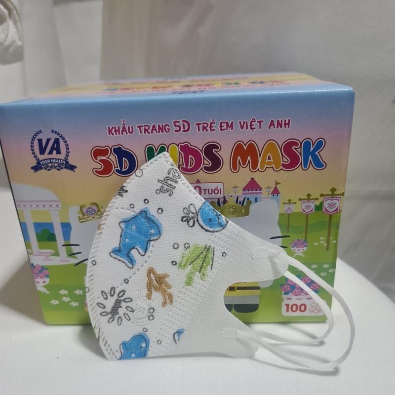 Sét 100 chiếc khẩu trang 5D dành cho trẻ em