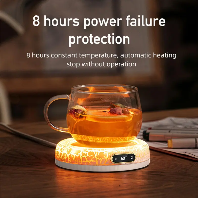 Coffee Mug Warmer, Coffee Cup Warmer with 7 Colors & 4 Temp Settings, Drink Warmer for Coffee, Milk, Tea, Hot Chocolate, Candle Warmer 5