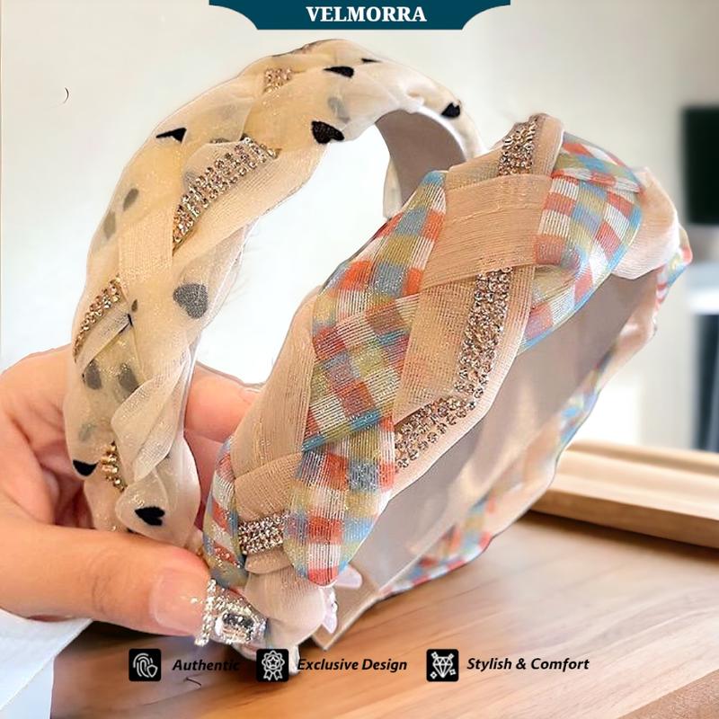 [VELMORRA] Headband Nollan Kepang Bando Korea Payet Mutiara 7