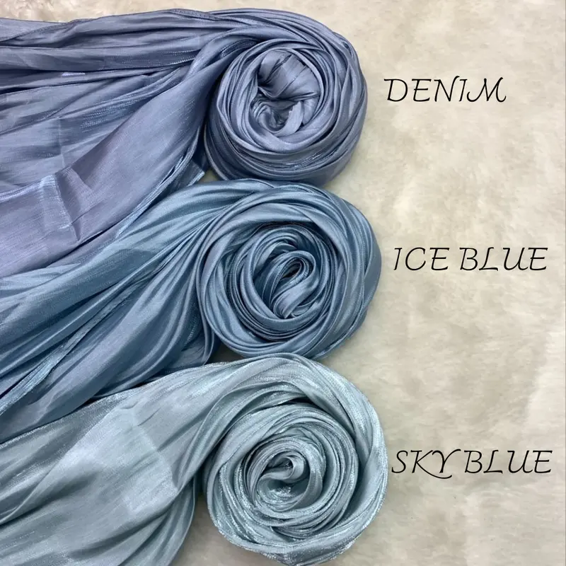 Pashmina Shimmer Silk 180X75 / Pashmina Turki Shiny Flowly Silky / Pashmina Silk Mewah Viral 2