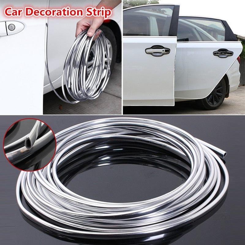 Dải Trang Trí Bảo Vệ Chống Trầy Xước, 5M, Cho Cạnh Cửa Xe Hơi, Đúc Crôm Thông Dụng, Dây Trang Trí, Phụ Tùng Ô Tô 0