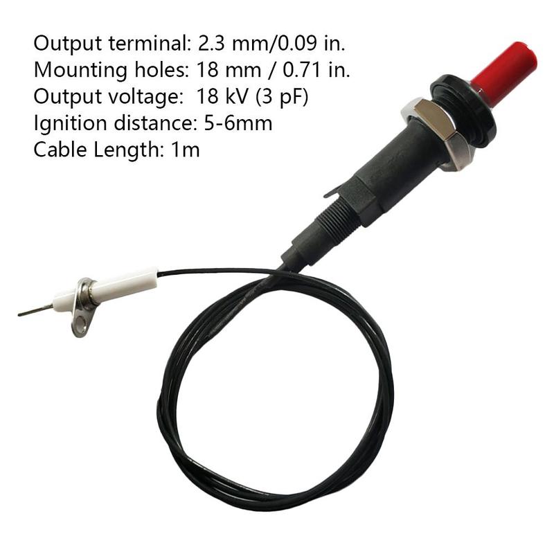 Product Introduction of Push Button for Gas Fireplace Camping Stove Kitchen Gadget Piezo Spark Ignition Kitchen Lighters Barbecue Igniter Parts Utensils 25
