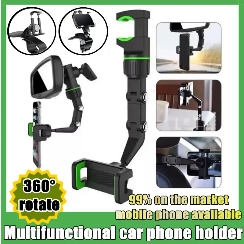 Multifunctional Car Phone Holder Car Phone Navigation Holder 360° Rotation Mobile Phone Holder Navigation Holder Car Hand Holder Phone Holder Air Vent Holder