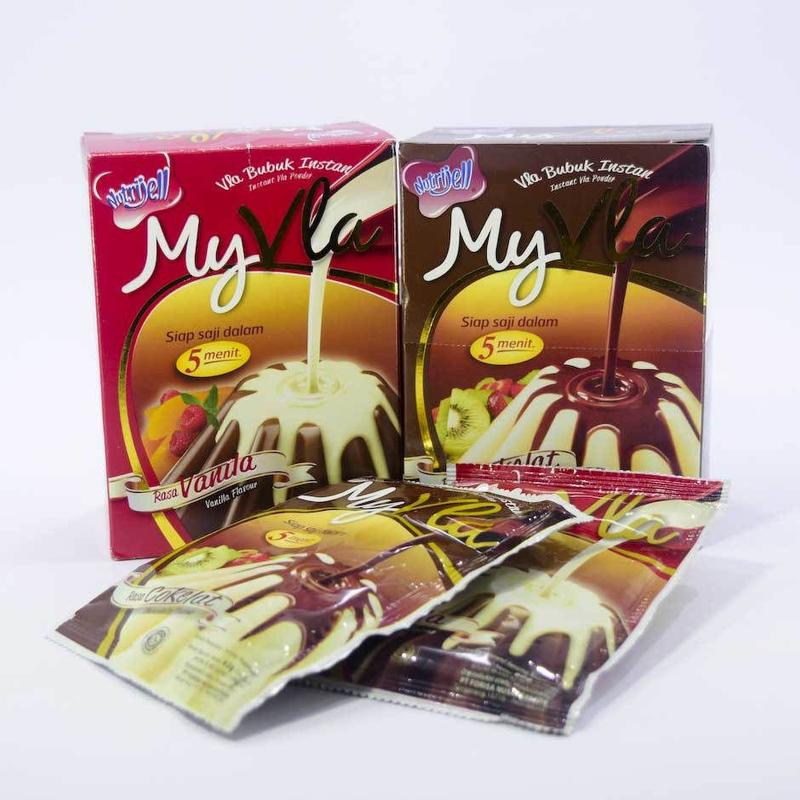 NUTRIJELL MY VLA MY FLA COKLAT VANILLA 63gr FORISA PUDDING FLA PUDDING SERBAGUNA 1