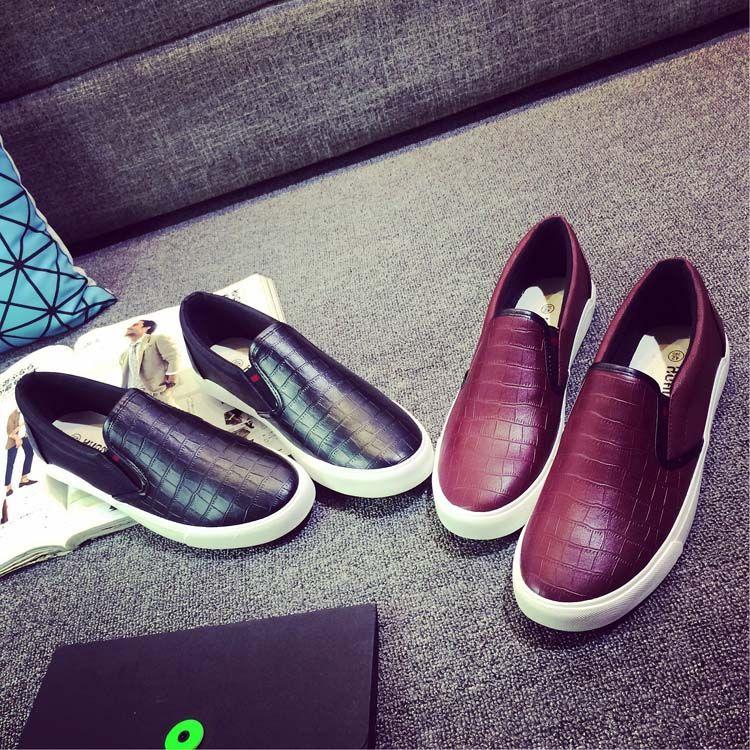 Product Introduction of Spring PU Leather Shoes Men's Waterproof Slip-on Lazy Shoes Versatile Sneakers Casual Shoes Black Men's Shoes 15