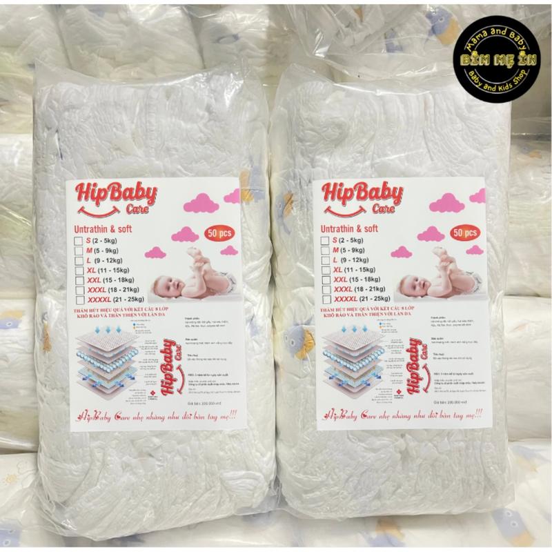 Combo 100 miếng bỉm Hipbaby Care Quần/Dán đủ size từ S-3XL 【Đang hot】