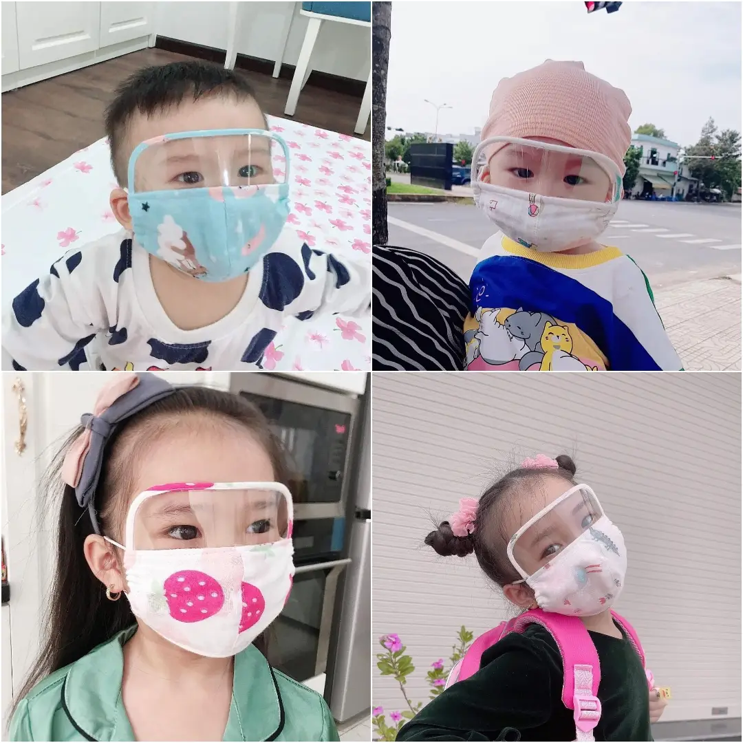 Khẩu Trang Kính Cho Bé Sơ Sinh – 6 Tuổi, Chống Giọt Bắn & Bụi, Ngăn Côn Trùng Bay Vào Mắt, Thoáng Khí Dễ Thở