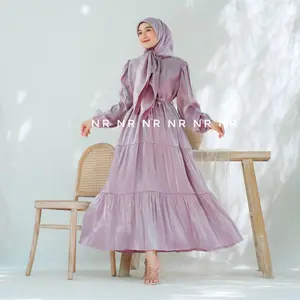 MILEA DRESS HIJAB SHIMMER SILK BY NR STORE MEWAH DAN ELEGAN Gamis Kondangan