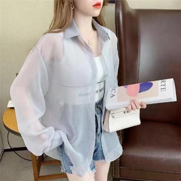 Áo Sơ Mi Chống Nắng, Áo Choàng Mỏng Nữ, Váy Hai Dây Mùa Hè, Áo Mặc Bên Ngoài, Áo Voan, Áo Cardigan Cổ Tích Trong Suốt, Xếp Lớp, Tỷ Lệ Đánh Giá Xuất Sắc Lên Đến 99%, Cùng Phong Cách 7