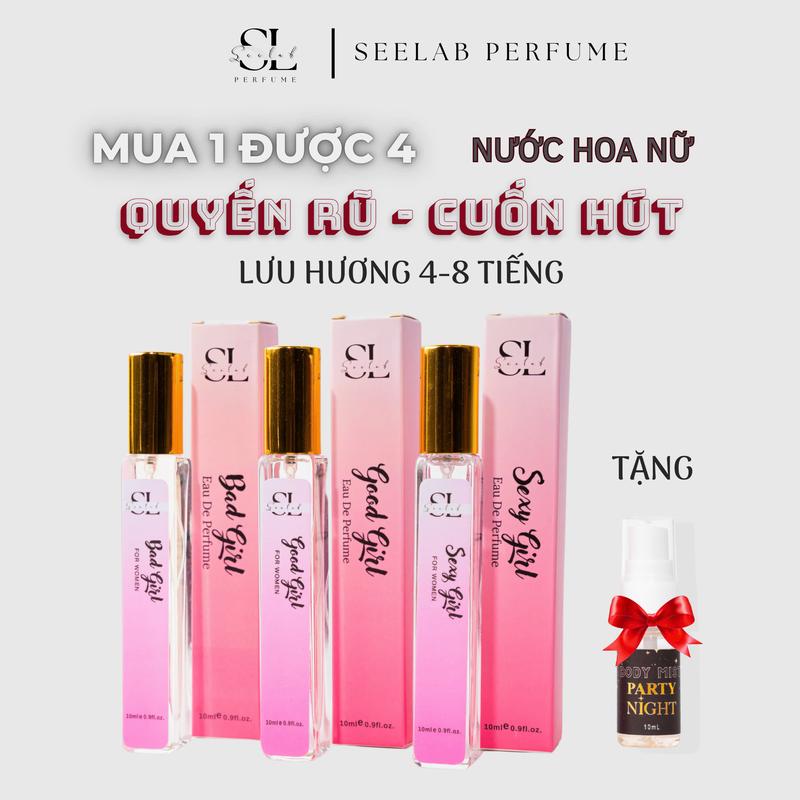 Mua 1 Được 4 - Combo 3c nước hoa nữ 10ml - Quyến rũ Cuốn hút 10ml kèm quà tặng như hình Perfume Cosmetic Women Nước Hoa Xịt Thơm