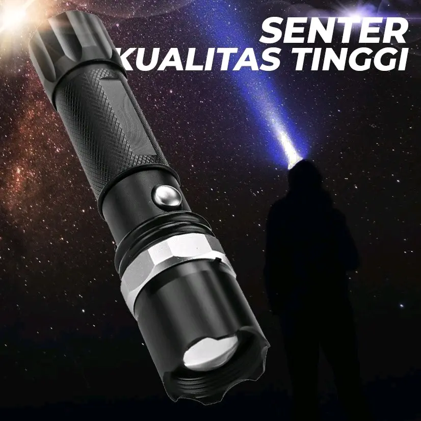 Lampu Senter SWAT Police Full Accessories Free Box