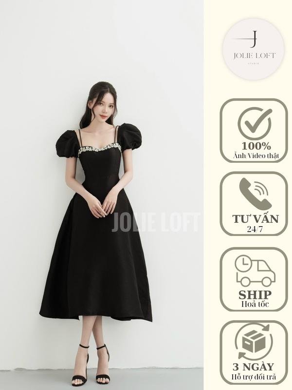  Váy nữ dự tiệc đính đá dáng dài thiết kế Vivian Dress JOLIE LOFT đầm dáng dài sang trọng đi chơi 