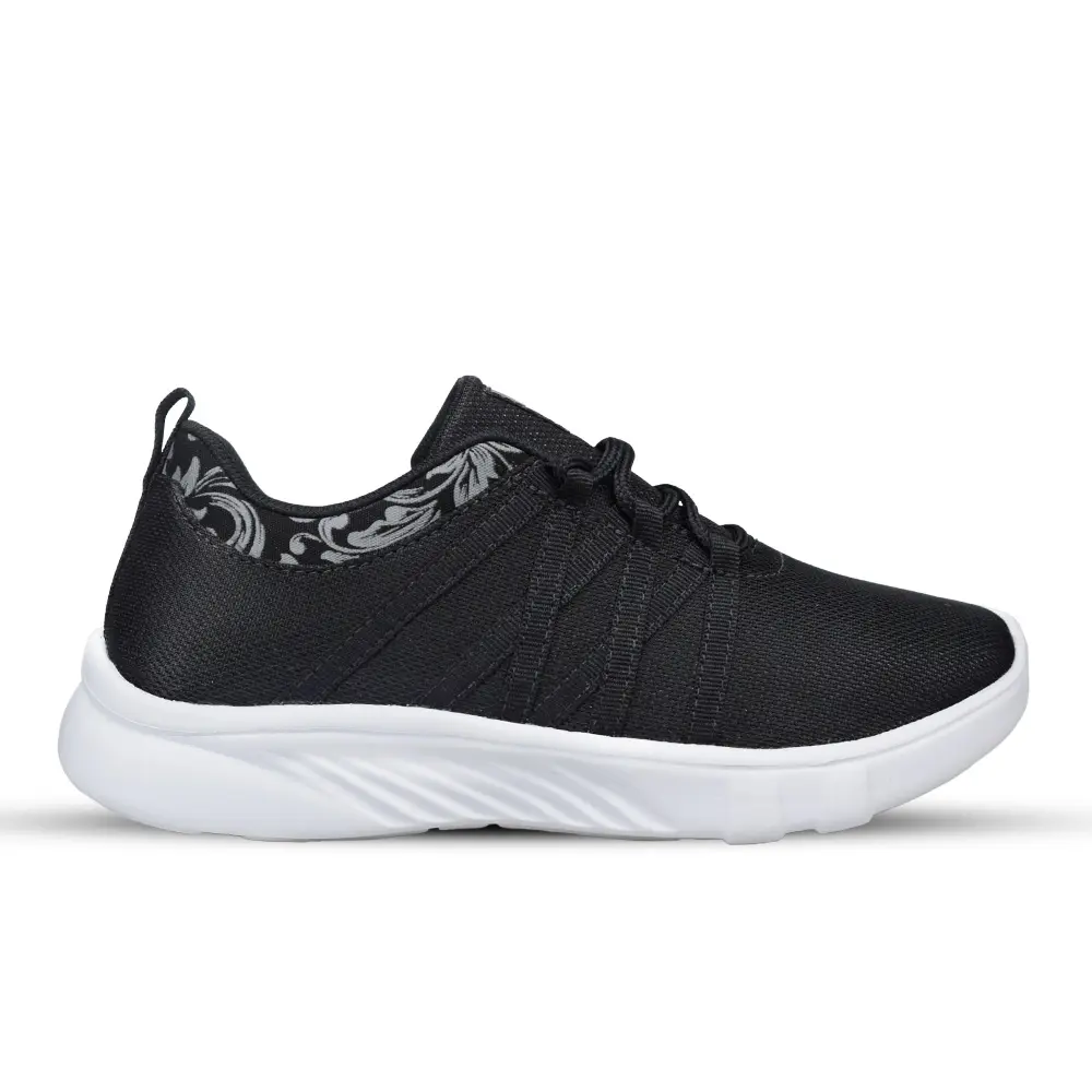 TOMKINS Brittany Alpha - Black Grey Sepatu Wanita Sneakers Olahraga Casual Hitam Shoes