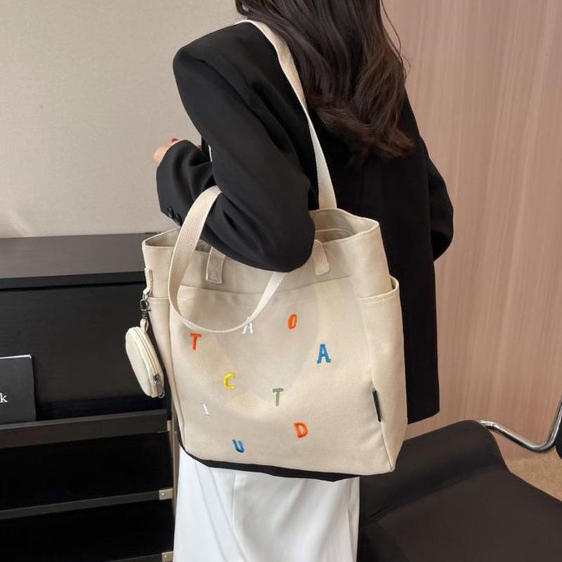 Product Introduction of Túi tote nữ vải Hình Chữ Nhật Bag Đeo Vai Chữ Nhật vải canvas phong cách unisex phom to FoutT-THEU01 11