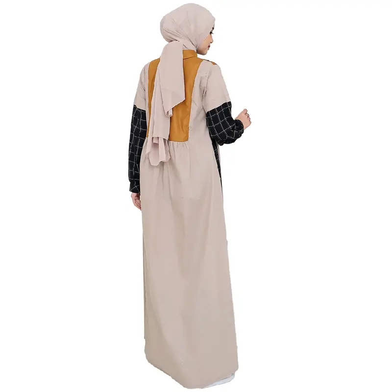 Lunangoofficial - Gamis Terbaru Katun Flanel Wanita Muslimah Dewasa Remaja Kekinian LG 856 Abu Cream Formal Panjang Muda Mustard Variasi Rempel Dress Syari 6