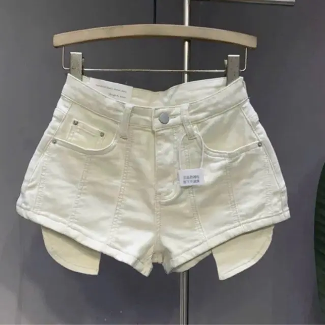 Quần short túi lòi trơn không rách cá tính độc đáo, Quần đùi nữ ôm lưng cao quần short nữ kaki