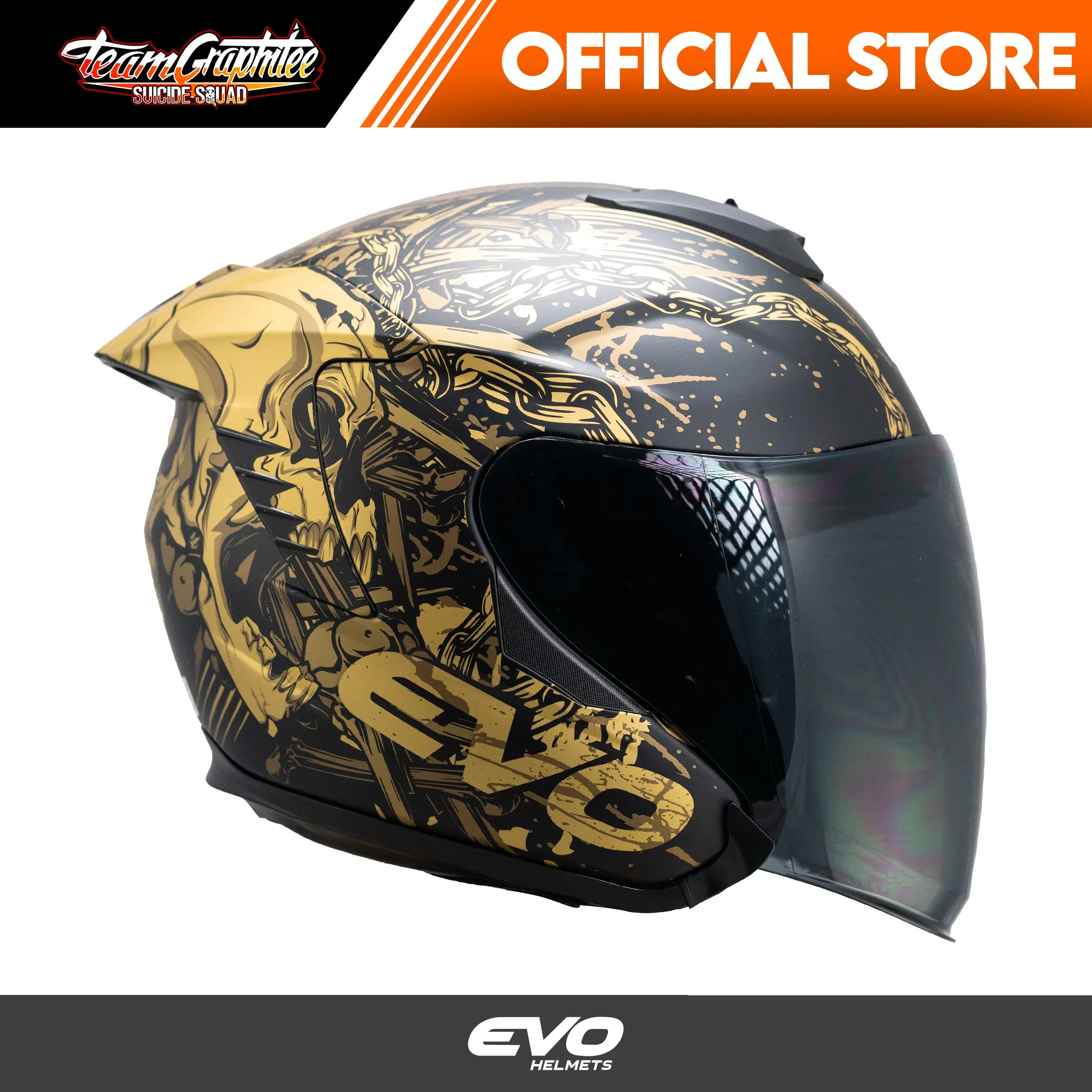 EVO HELMET RX5 BONEHEAD HALF FACE DUAL VISOR WITH CLEAR LENS - TikTok ...
