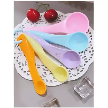 SENDOK TAKAR SET 5 IN 1 WARNA WARNI PENGUKUR BUMBU DAPUR BAHAN KUE SUSU BAYI 1