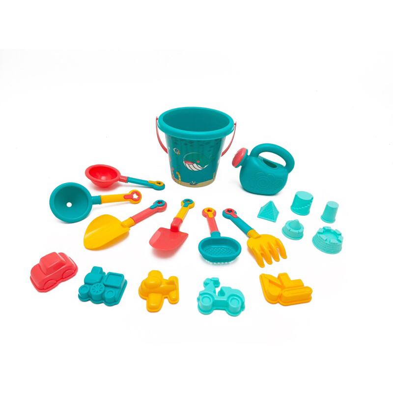 Đồ chơi xúc cát đi biển Xanh lâu đài 18 chi tiết và vịt vàng 14 chi tiết cho bé - Toy 1